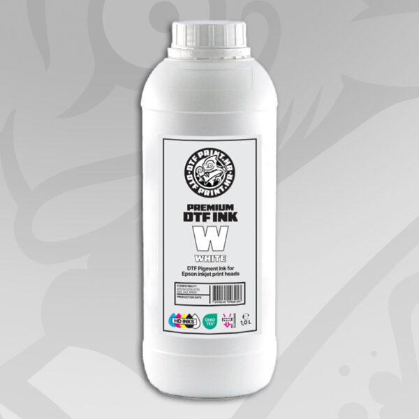Encre pigmentée DTF Premium pour imprimantes jet d'encre - 1l - Blanc