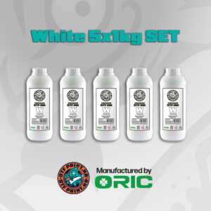 Inchiostro pigmentato DTF Premium per stampanti a getto d'inchiostro - Set bianco 5x1l