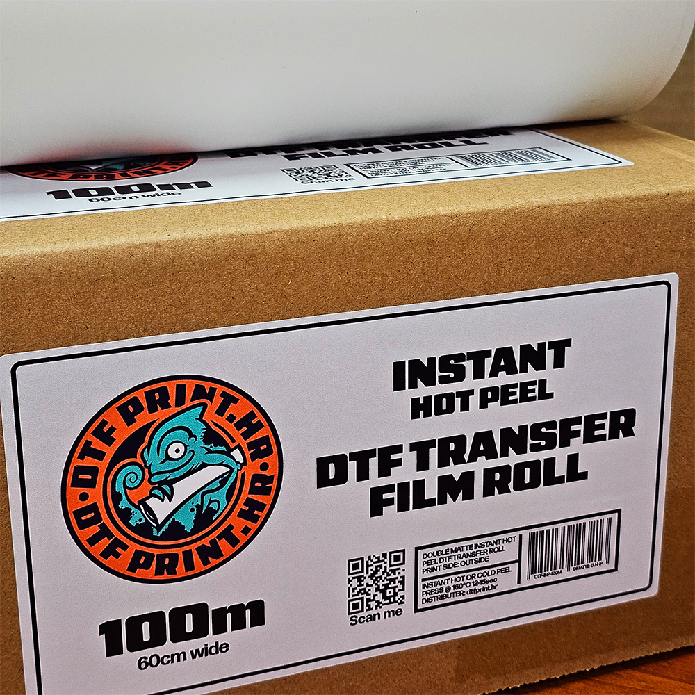 DTFPrint® DTF Transfer Film – Instant Hot Peel, Duplo Premazan, Mat, 60cm, 100m - Slika 3