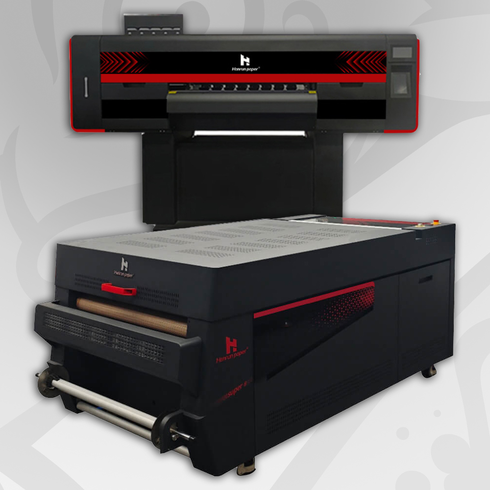 Hanrun Paper® Super A-604 CMYK DTF Printer (4x i3200) + Super B-606 Auto Shaker Dryer